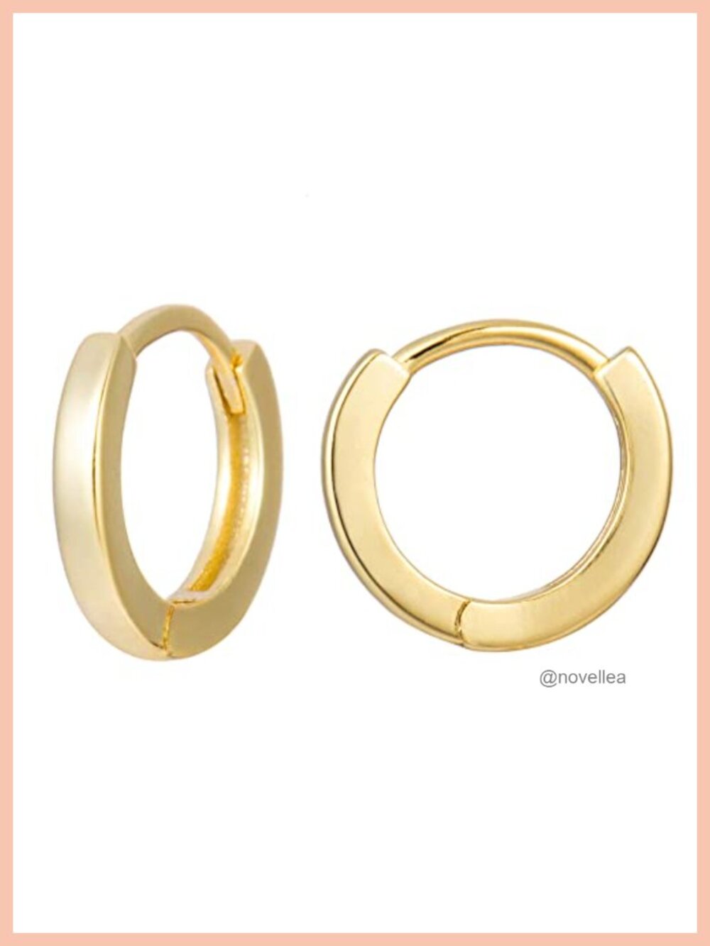 14K Gold Plated Sterling Silver Small Essential Huggie Hoop Earrings Cubic